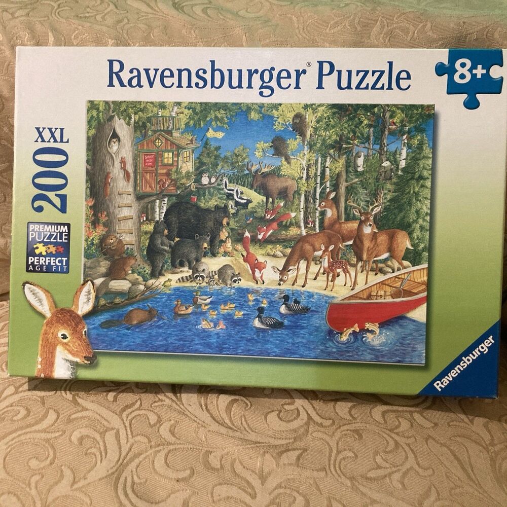 Woodland Friends Secret Hideout Beavers 200 19X14 Ravensburger Puzzle